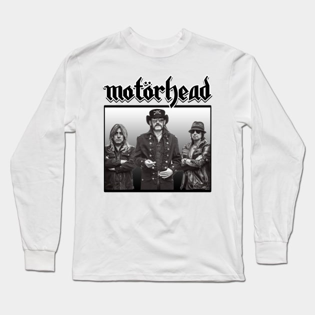 Motorhead Black White Black Long Sleeve T-Shirt by Pemandangan Kenangan 2000